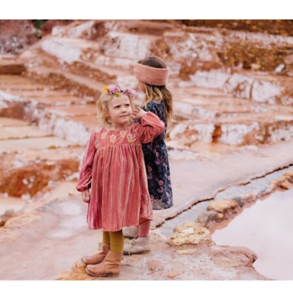 • LOUISE MISHA • Girls Crushed Velvet Chachani Dress
Rusty Pink 10 / 6